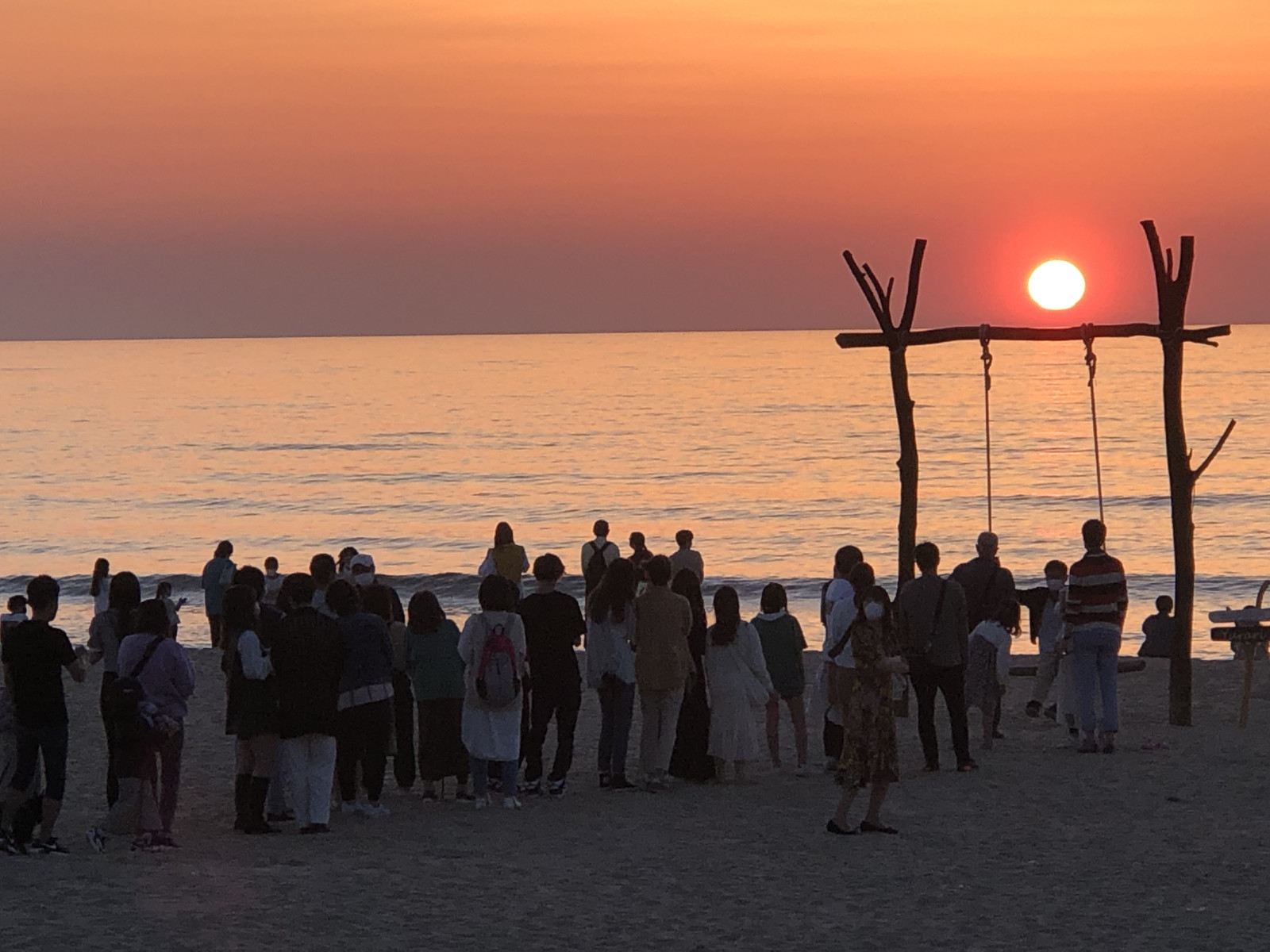 夕日が沈みます